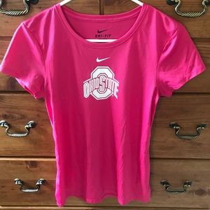 {Nike} Ohio State pink tee Dri-fit